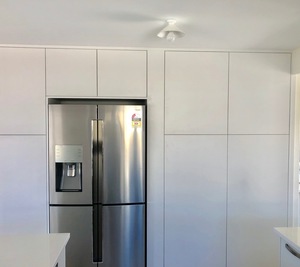 Pantry Design with Solution for a free-Standing Fridge